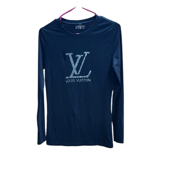 Louis Vuitton Tops - Louis Vuitton.   Black Fitted Long Sleeve T-Shirt